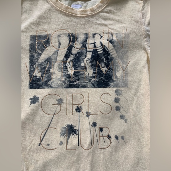 Old Navy yellow tee size 8 vintage retro inspired - Picture 2 of 4